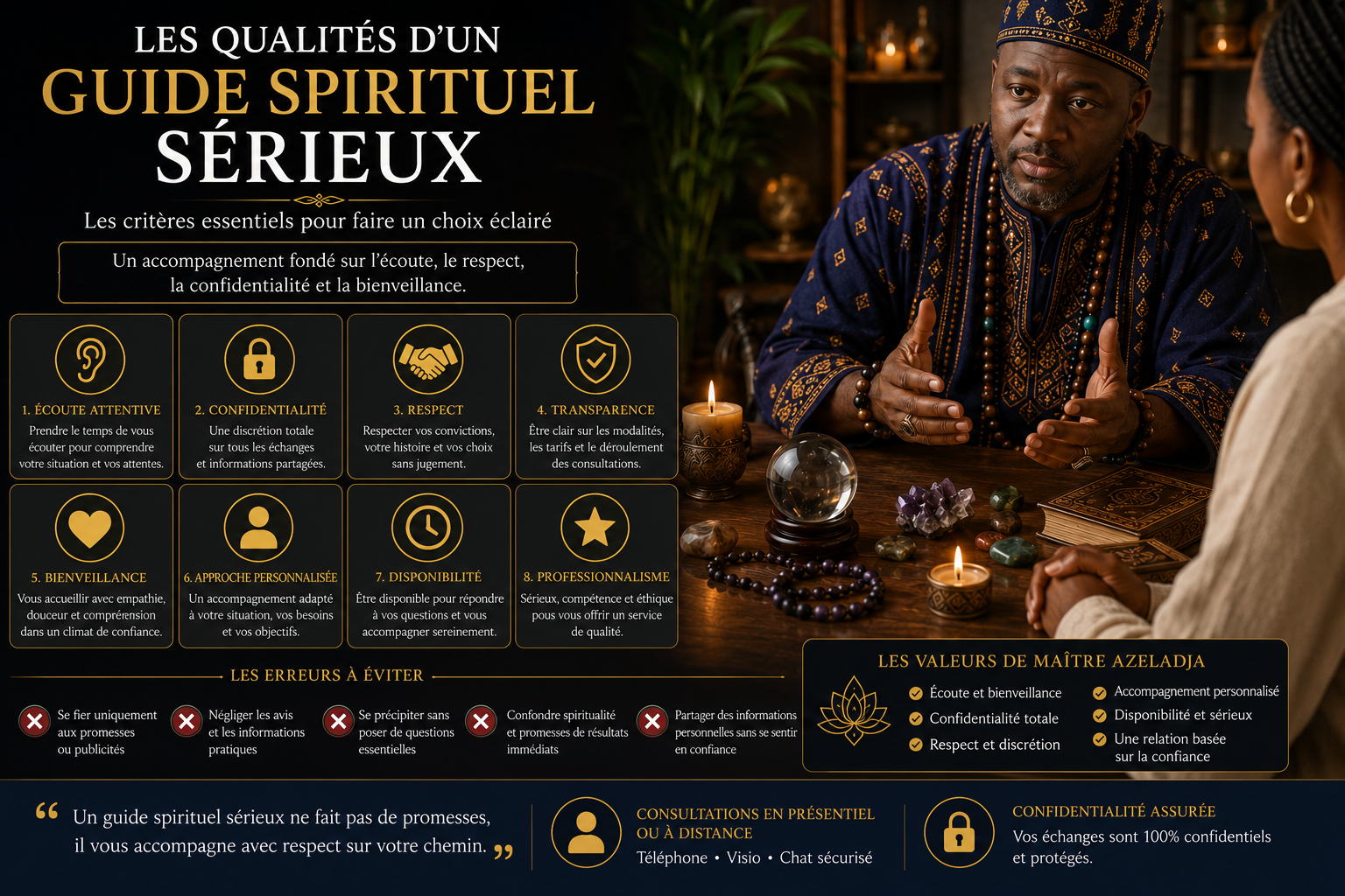 Les qualités d’un guide spirituel sérieux : les critères essentiels pour faire un choix éclairé