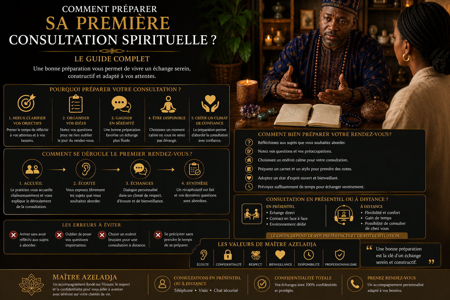 Comment préparer sa première consultation spirituelle ? Le guide complet
